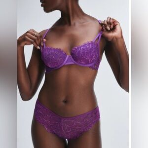 Purple Lace Bra and Panty Set